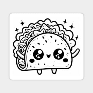 Happy Taco With Waving Arms Magnet