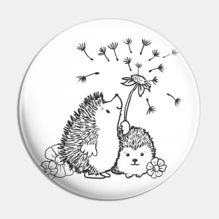 glückliche Igel Pin