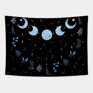 Moonlit Garden-Winter Blue Coloured Tapestry