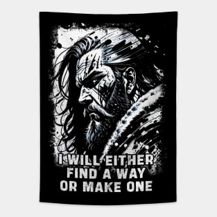 Fierce viking warrior Norse Mythology Powerful words of wisdom courage strength and bravery Tapestry
