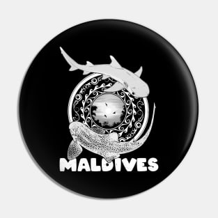 Maldives Leopard Shark Whitetip Reef Shark Pin