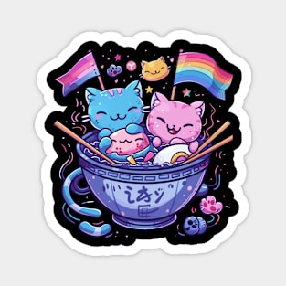 Cat LGBT Graphic Novels Magnet