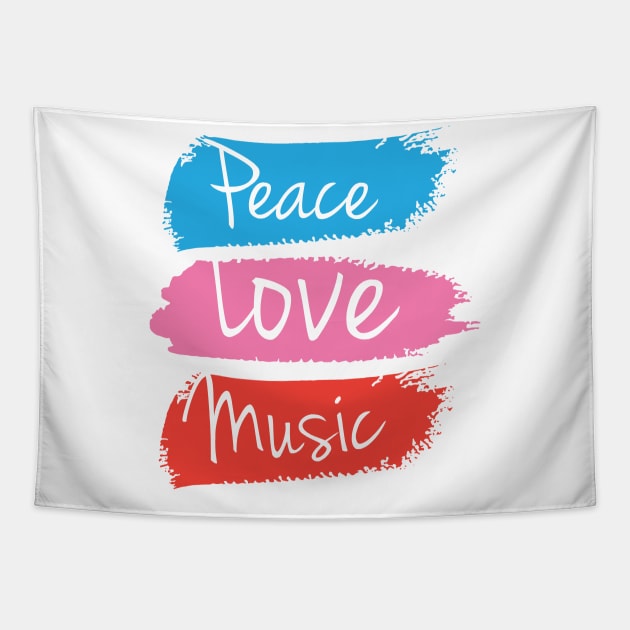 PEACE LOVE MUSIC Tapestry by STUDIOVO