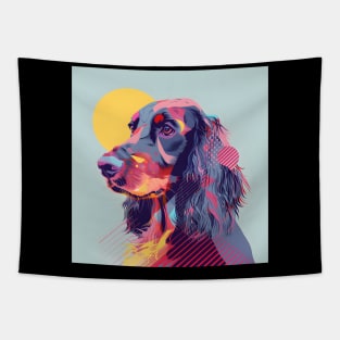 Retro Gordon Setter: Pastel Pup Revival Tapestry