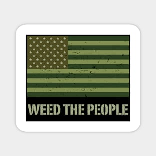 Weed The People Flag Magnet