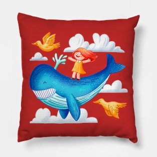 Children Whale Flying Pillow