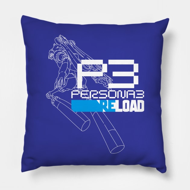 PERSONA 3 RELOAD - ORPHEUS Pillow by jorgejebraws