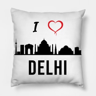 I love Delhi India Pillow