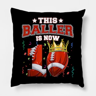 This Football Baller Is Now 10 Years Old Happy My Birthday Pillow