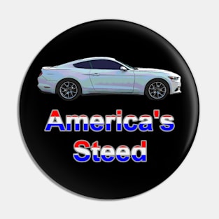 America's Steed - White Pin