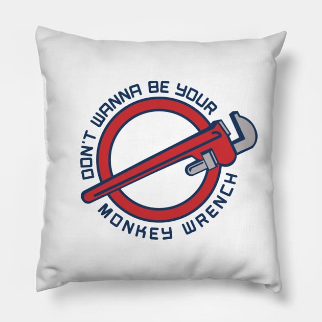 Monkey Wrench - Rock and Roll Lovers Pillow by TwistedCharm