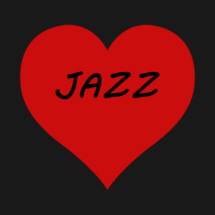 Retro Jazz Lover Heart Design T-Shirt