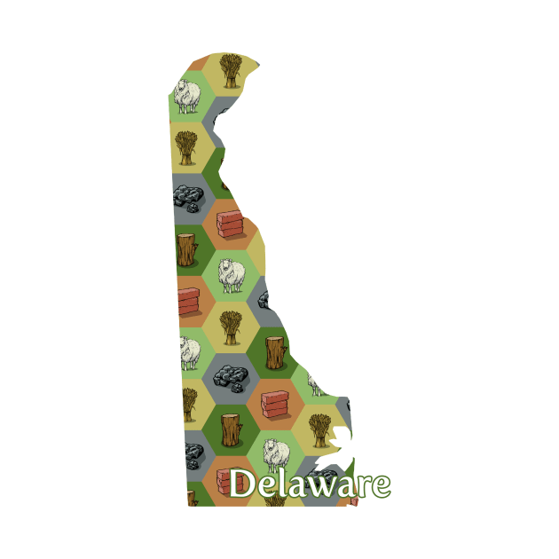 Delaware State Map Board Games by adamkenney