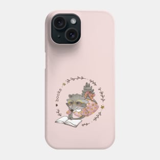 Raccoon reading Phone Case