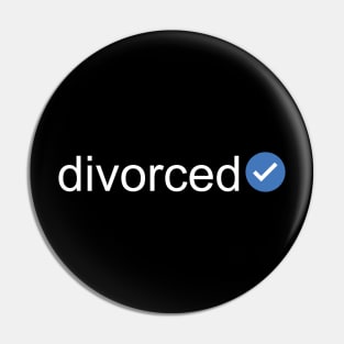 Verified Divorced (White Text) Pin