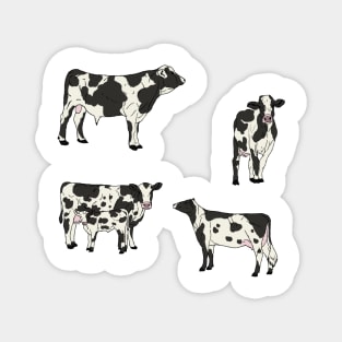 Holstein Cows Pattern Transparent Magnet