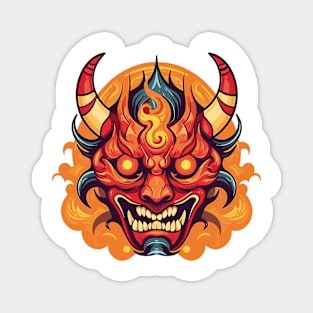 Infernal mask - Japanese demon Magnet