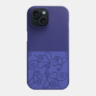 Indigo blue Flowerbird - 2 color Phone Case