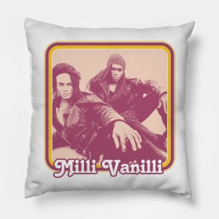 Milli Vanilli \/\/\ Retro Fan Art Aesthetic Design Pillow