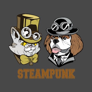 Steampunk Cat & Dog T-Shirt