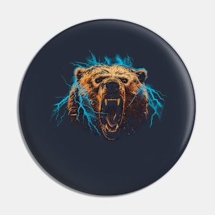 Lightning bear animal Pin