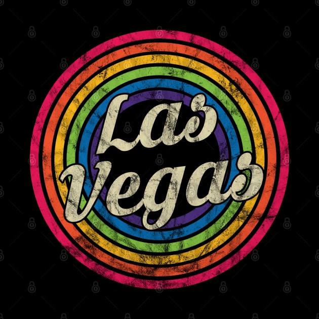 Las Vegas - Retro Rainbow Faded-Style by MaydenArt