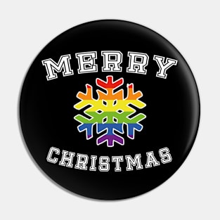 Merry Queer Christmas - Pride Rainbow Snowflake Pin