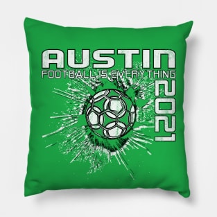 Football Is Everything - Austin FC Splatter Strike Vintage Pillow