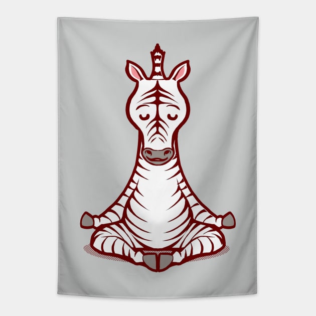 Zebra Animals Meditation Zen Buddhism Tapestry by Tobe_Fonseca