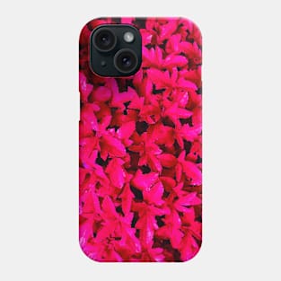 Deep Red Pink Leaf Pattern Phone Case