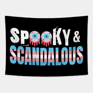 Spooky and Scandalous Transgender Pride Hallowen Tapestry