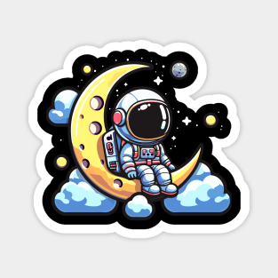 Cute astronaut on the moon Magnet