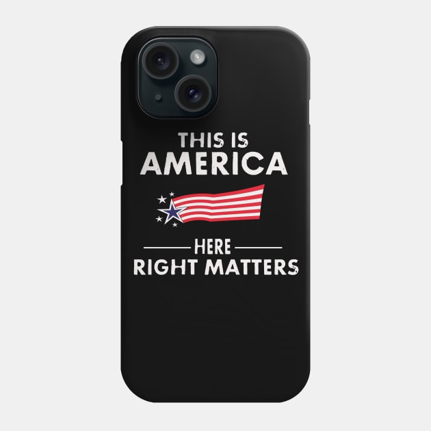 Here, Right Matters Phone Case by makram