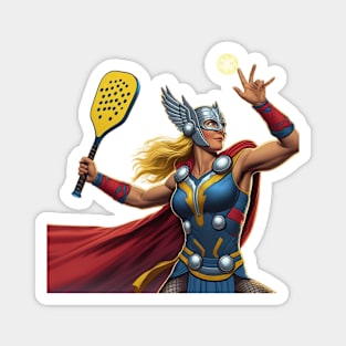 Thor Viking Girl Pickleball Magnet