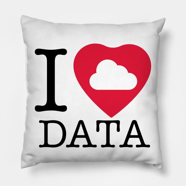 I Love Cloud Data Pillow by RussellTateDotCom