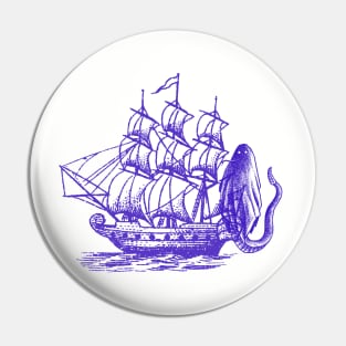 Pirates with snake ghost - blue Pin
