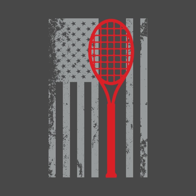 American Flag Tennis Shirt - Cool Awesome I Love Tennis by solsateez