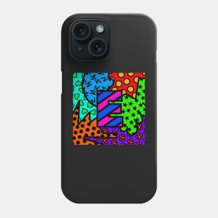 Alphabet Series - Letter E - Bright and Bold Initial Letters Phone Case