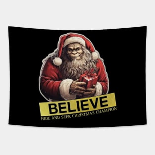 bigfoot believe : hide and seek christmas champion Tapestry