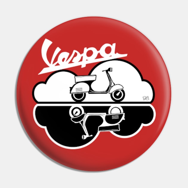 Vespa yin yang Pin by sisidsi