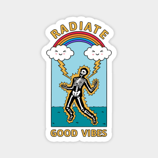 Good Vibes Skeleton Magnet