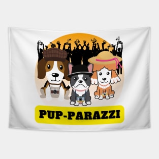 Pup-parazzi crowd - french bulldog french poodle beagle Tapestry