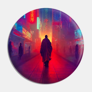 Cyberpunk monk Pin