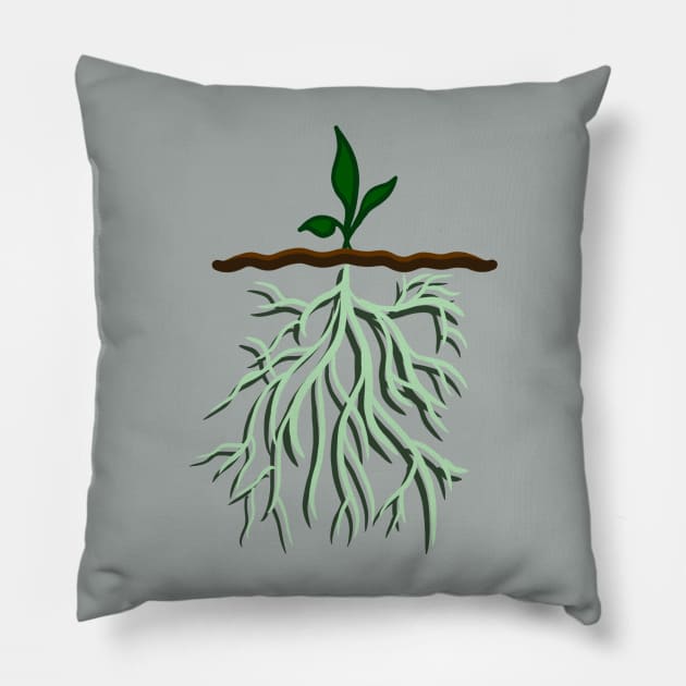 Growing plant Pillow by Casual Nonsense