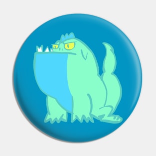 Blue and Turquoise Dinosaur Pin