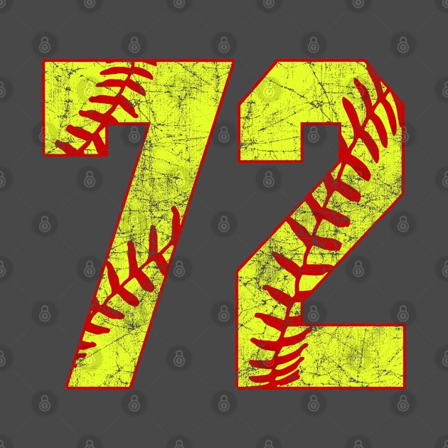 Fastpitch Softball Number 72 #72 Softball Shirt Jersey Uniform Favorite Player Biggest Fan by TeeCreations