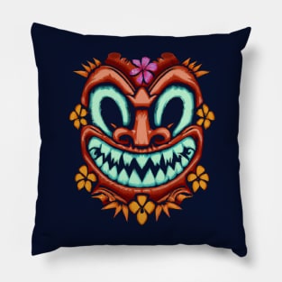 Tiki Man Mask Hawaiian Pillow