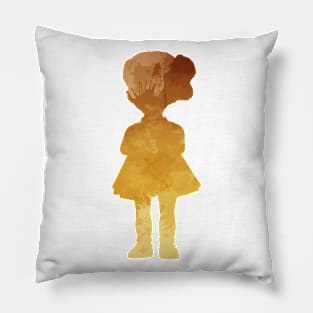 Girl Inspired Silhouette Pillow