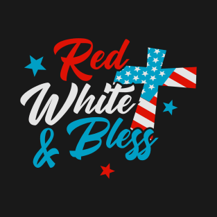 Red White And Bless American Flag T-Shirt