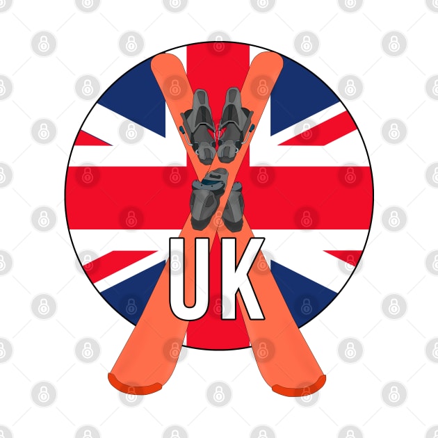 Cool Ski Flag of UK by DiegoCarvalho